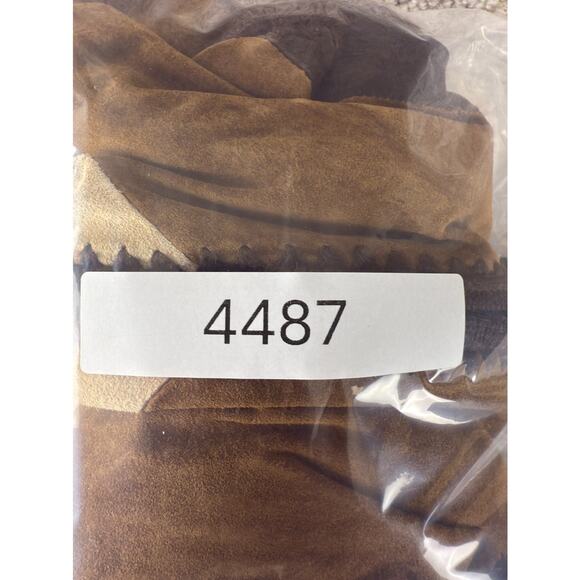 Designers Studio Original Size XL Ribbed Genuine Leather Suede Sweater Brown - Picture 9 of 9